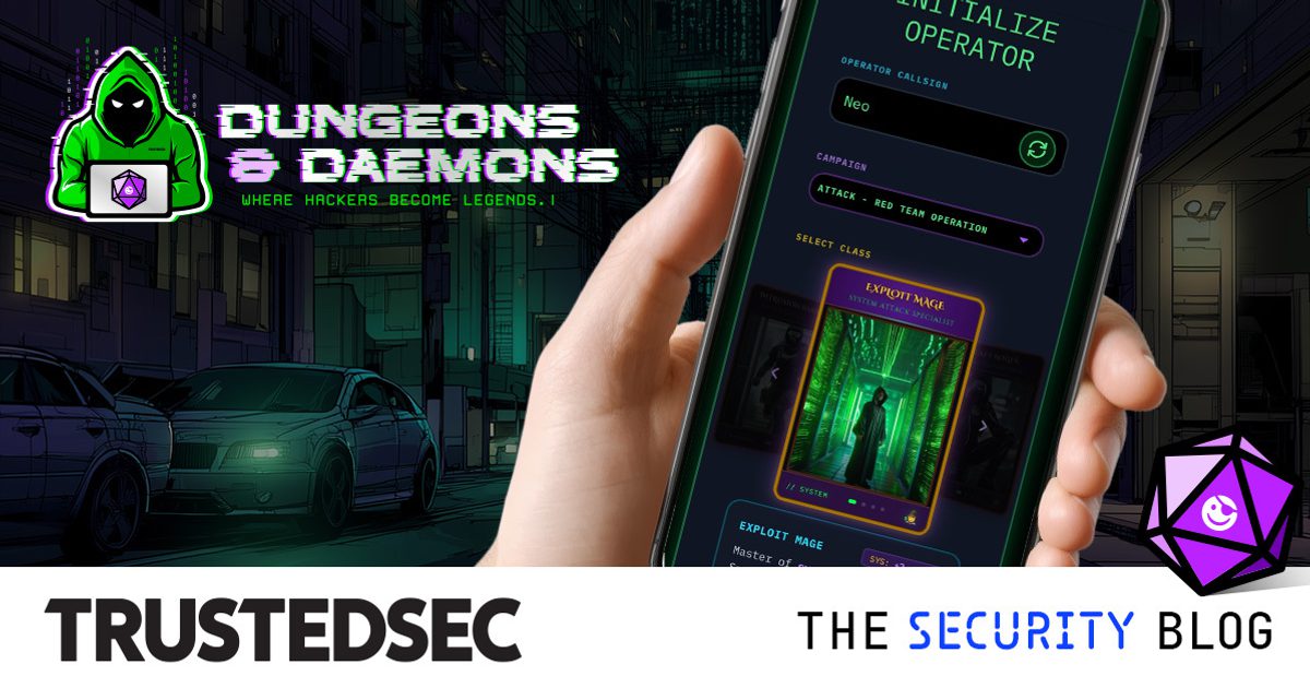 Featured image for Dungeons and Daemons - Experience Cybersecurity as a Game