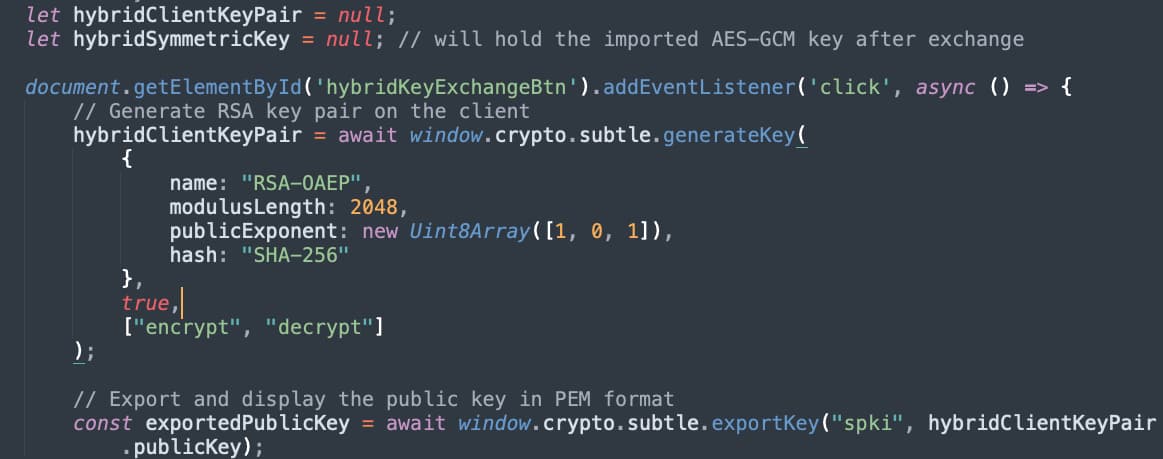 Figure 12 - Create Public/Private Key Pair Fig12 Kirk Web Crypto