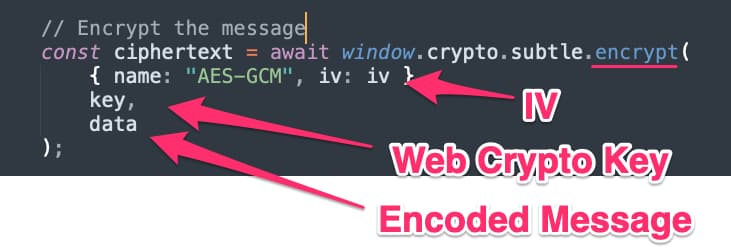 Figure 4 - Encrypting Our Message Fig4 Kirk Web Crypto