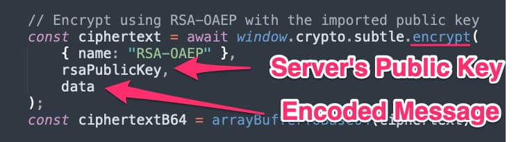 Figure 9 - Encrypting Message With Public Key Fig9 Kirk Web Crypto