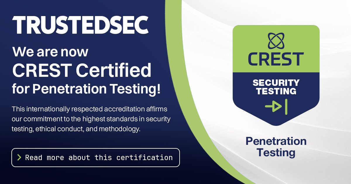 Trustedsec Sticker TrustedSec | TrustedSec Earns Prestigious CREST Certification for…